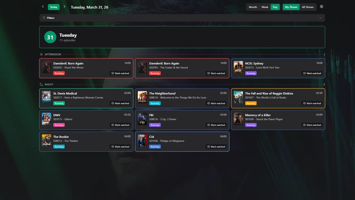Calendario de Episodios (1/2)